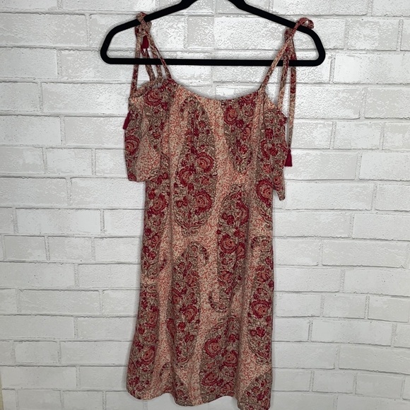 Madewell Silk Off the Shoulder Paisley Dress - Picture 8 of 12